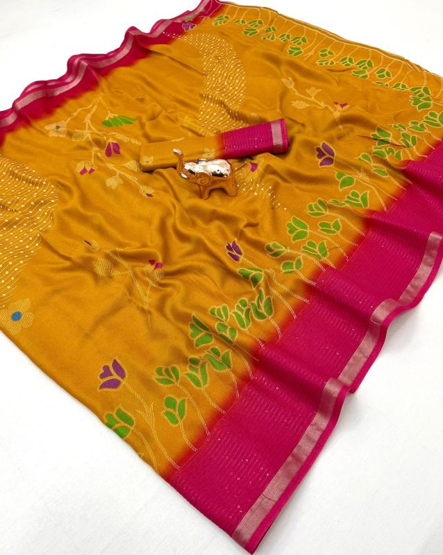 Vastrangan sara floral printed sarees market